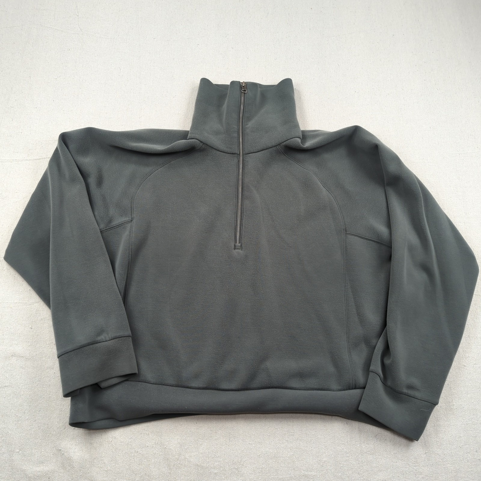 Spanx Sweatshirt Womens 1x Gray 1/4 Zip Turtleneck Airessentials Yoga